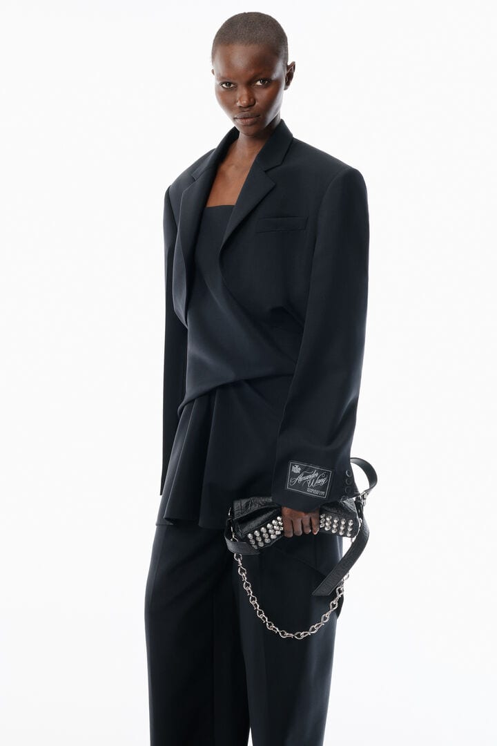 Black Wool Mohair Draped Jacket, $970 (approximately P56,943.85), ALEXANDER WANG, alexanderwang.com